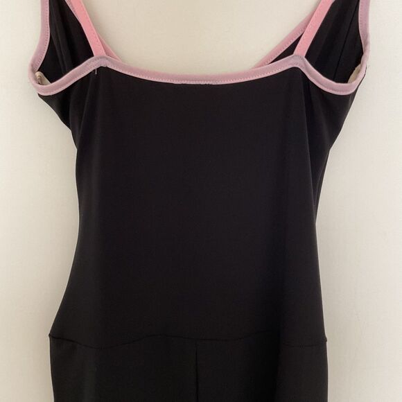 VTG 90s Y2K Taboo Asymmetrical Slip Dress M Black Pink Fairy Grunge Whimsygoth - Picture 12 of 15